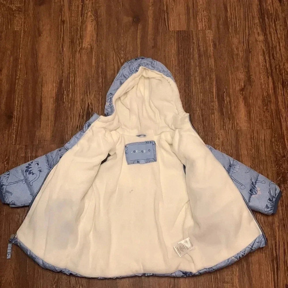 Wippette Puffer Jacket Dinosaur Print Blue 24 Month New withh tag - Picture 4 of 10